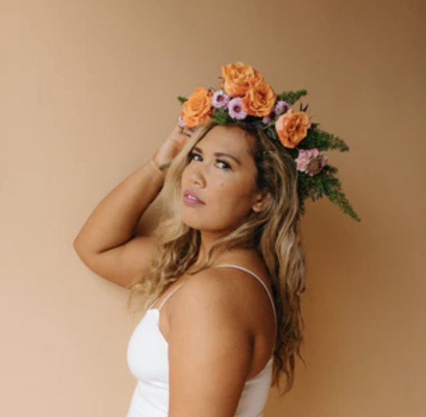 Full fresh flower crown with large blooms — phoenix flower crowns